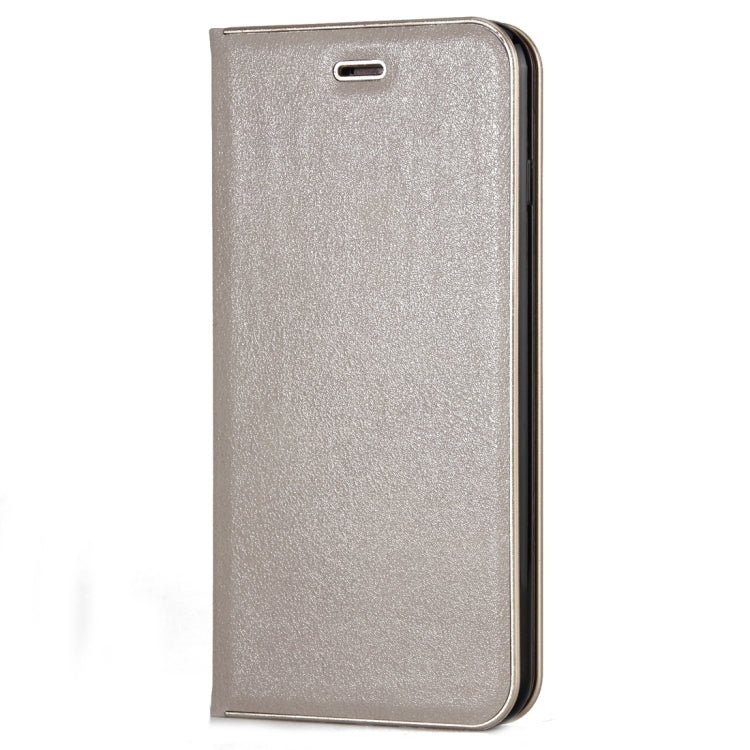 For iPhone 8 Plus & 7 Plus   Cowhide Texture PC Bumper Frame Strong Magnetic Adsorption Horizontal Flip Leather Case with Card Slots & Holder