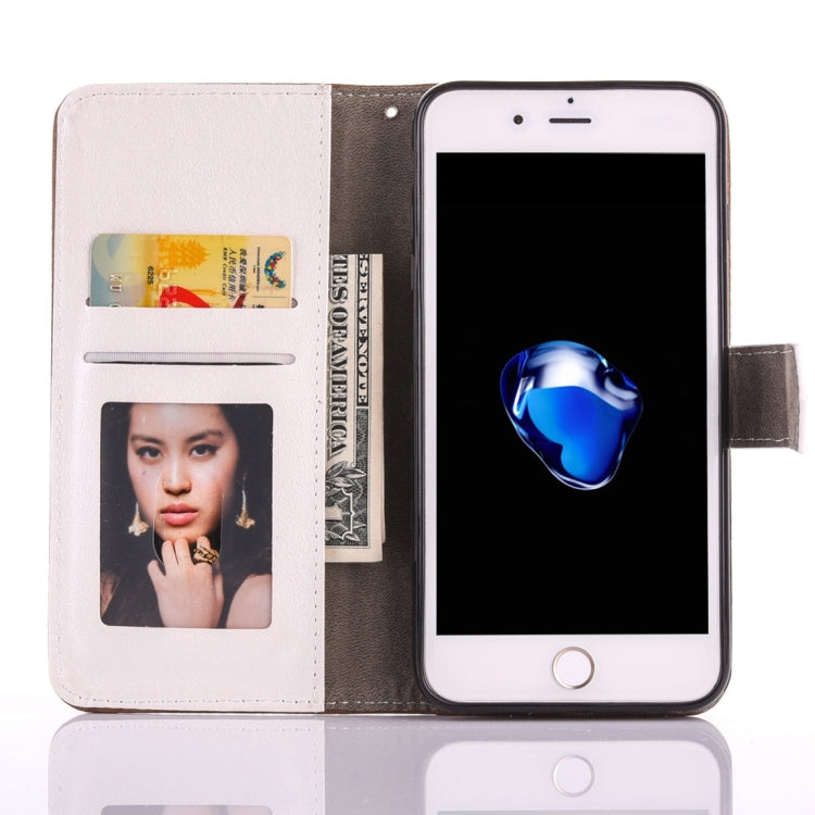 For iPhone 8 Plus & 7 Plus   Retro Crazy Horse Texture Contrast Color Horizontal Flip Leather Case with Holder & Card Slots & Wallet & Photo Frame & Lanyard