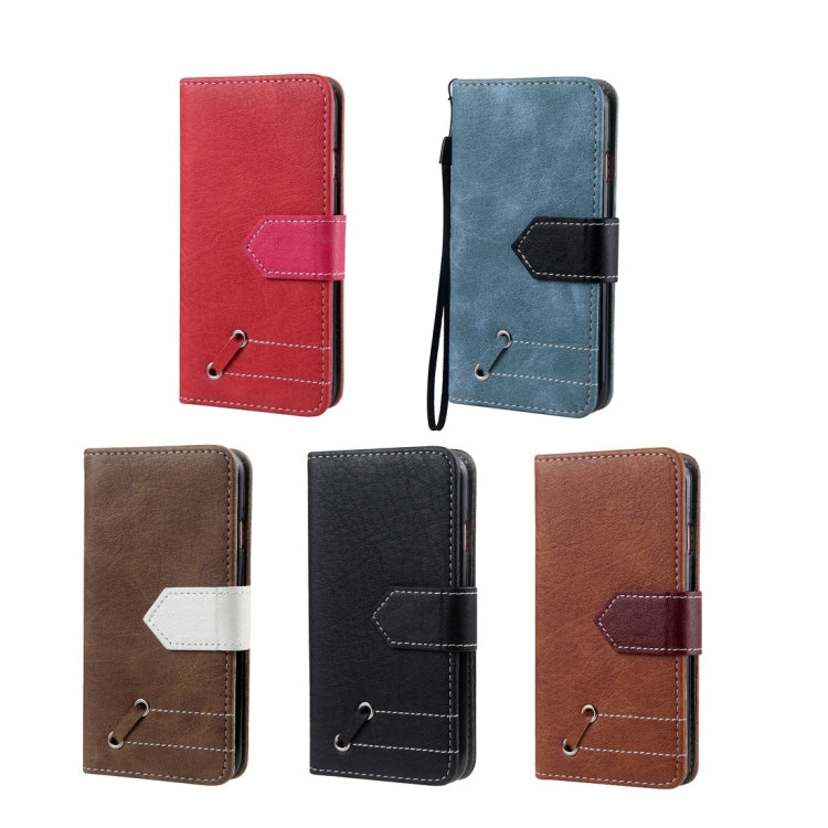 For iPhone 8 Plus & 7 Plus   Retro Crazy Horse Texture Contrast Color Horizontal Flip Leather Case with Holder & Card Slots & Wallet & Photo Frame & Lanyard