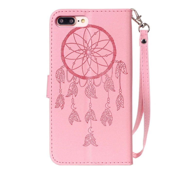 For iPhone 8 Plus & 7 Plus   Crazy Horse Texture Dream Catcher Printing Horizontal Flip Leather Case with Holder & Card Slots & Wallet & Lanyard