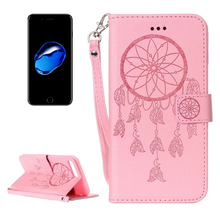 For iPhone 8 Plus & 7 Plus   Crazy Horse Texture Dream Catcher Printing Horizontal Flip Leather Case with Holder & Card Slots & Wallet & Lanyard