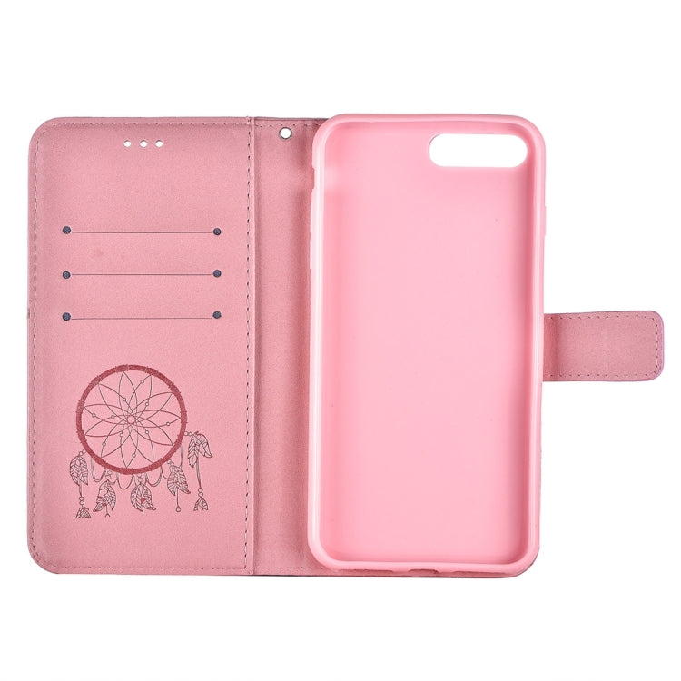 For iPhone 8 Plus & 7 Plus   Crazy Horse Texture Dream Catcher Printing Horizontal Flip Leather Case with Holder & Card Slots & Wallet & Lanyard