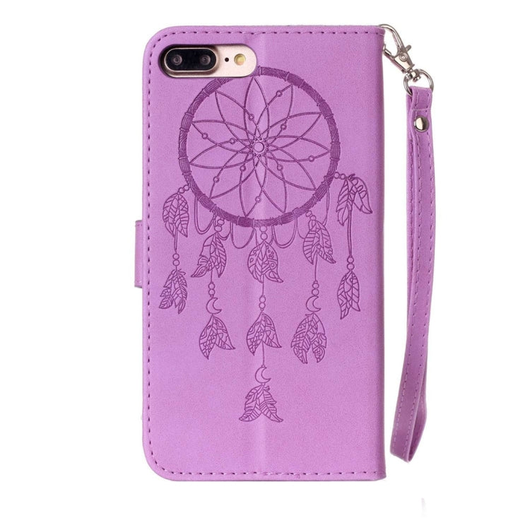 For iPhone 8 Plus & 7 Plus   Crazy Horse Texture Dream Catcher Printing Horizontal Flip Leather Case with Holder & Card Slots & Wallet & Lanyard