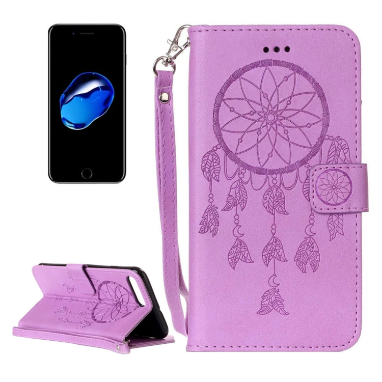 For iPhone 8 Plus & 7 Plus   Crazy Horse Texture Dream Catcher Printing Horizontal Flip Leather Case with Holder & Card Slots & Wallet & Lanyard