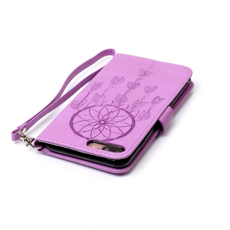 For iPhone 8 Plus & 7 Plus   Crazy Horse Texture Dream Catcher Printing Horizontal Flip Leather Case with Holder & Card Slots & Wallet & Lanyard