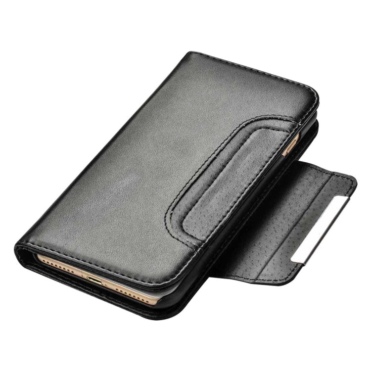 For iPhone 8 Plus & 7 Plus   Plain Weave Texture Horizontal Flip Leather Case with Card Slots & Wallet & Photo Frame