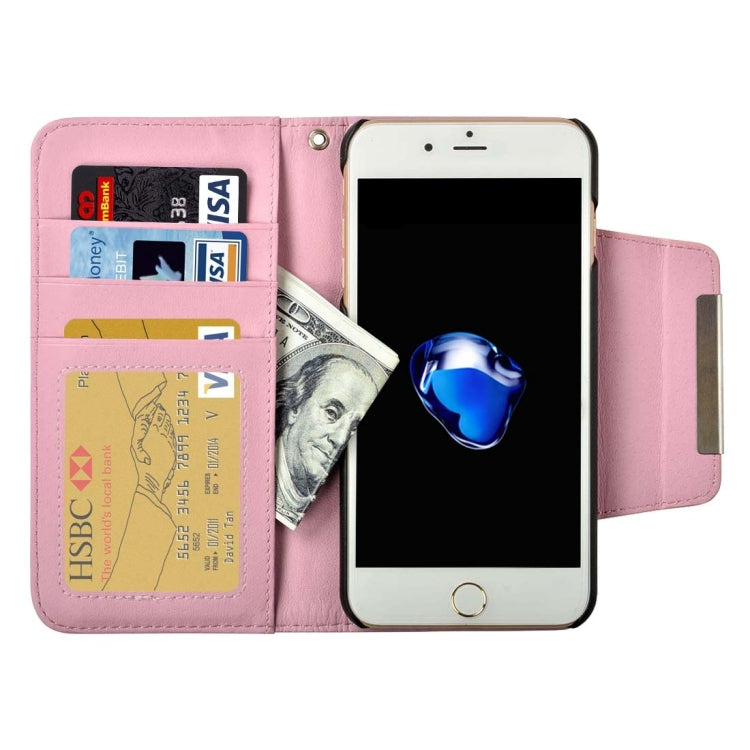 For iPhone 8 Plus & 7 Plus   Plain Weave Texture Horizontal Flip Leather Case with Card Slots & Wallet & Photo Frame
