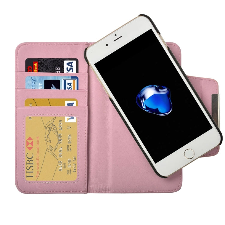 For iPhone 8 Plus & 7 Plus   Plain Weave Texture Horizontal Flip Leather Case with Card Slots & Wallet & Photo Frame