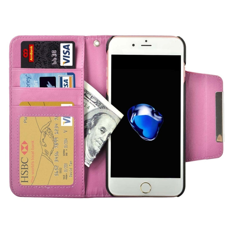 For iPhone 8 Plus & 7 Plus   Plain Weave Texture Horizontal Flip Leather Case with Card Slots & Wallet & Photo Frame