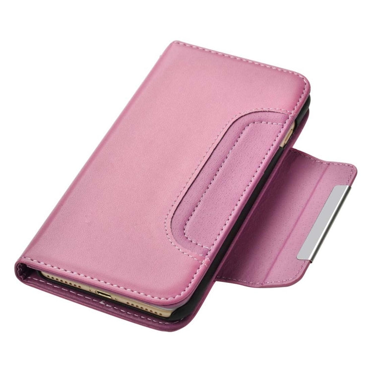 For iPhone 8 Plus & 7 Plus   Plain Weave Texture Horizontal Flip Leather Case with Card Slots & Wallet & Photo Frame