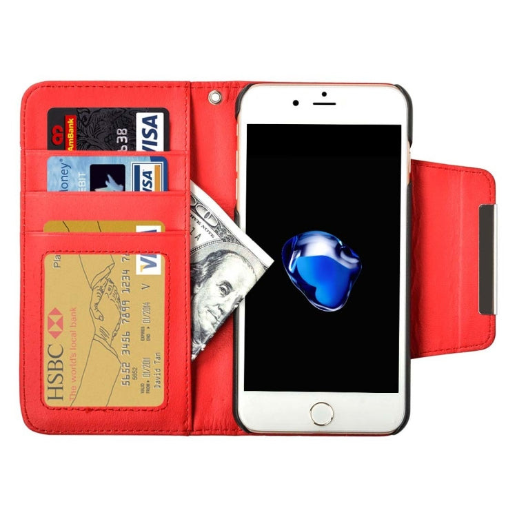 For iPhone 8 Plus & 7 Plus   Plain Weave Texture Horizontal Flip Leather Case with Card Slots & Wallet & Photo Frame