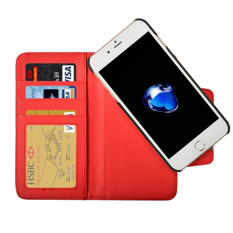 For iPhone 8 Plus & 7 Plus   Plain Weave Texture Horizontal Flip Leather Case with Card Slots & Wallet & Photo Frame