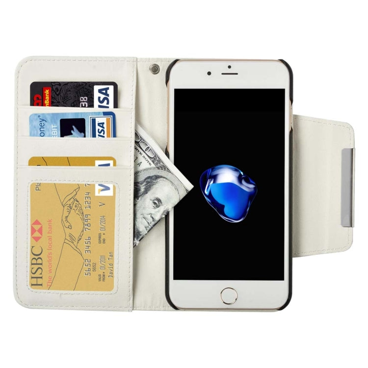 For iPhone 8 Plus & 7 Plus   Plain Weave Texture Horizontal Flip Leather Case with Card Slots & Wallet & Photo Frame
