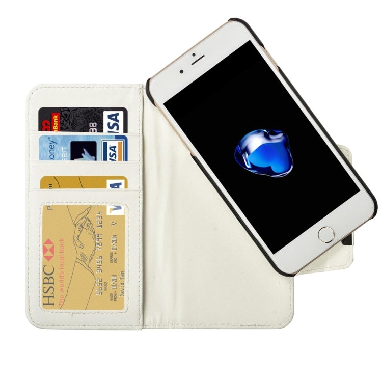 For iPhone 8 Plus & 7 Plus   Plain Weave Texture Horizontal Flip Leather Case with Card Slots & Wallet & Photo Frame