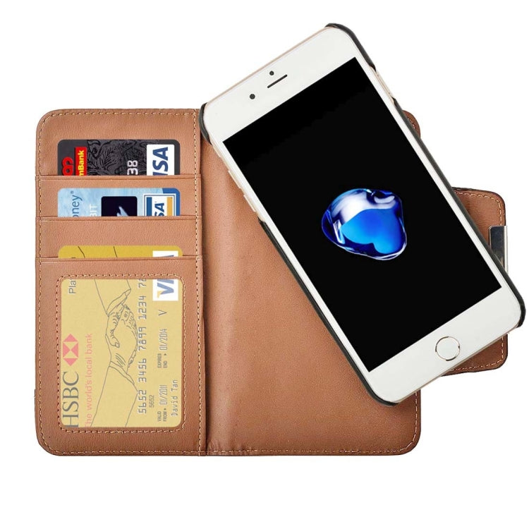 For iPhone 8 Plus & 7 Plus   Plain Weave Texture Horizontal Flip Leather Case with Card Slots & Wallet & Photo Frame