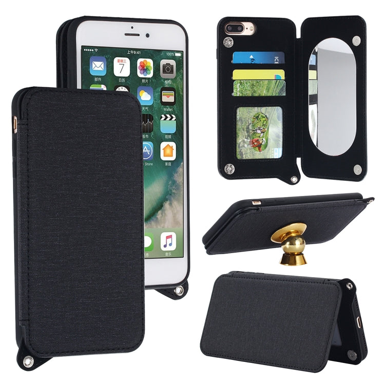 For iPhone 8 Plus & 7 Plus Protective Back Case Cover with Card Slot & Photo Frame & Holder & Mirror