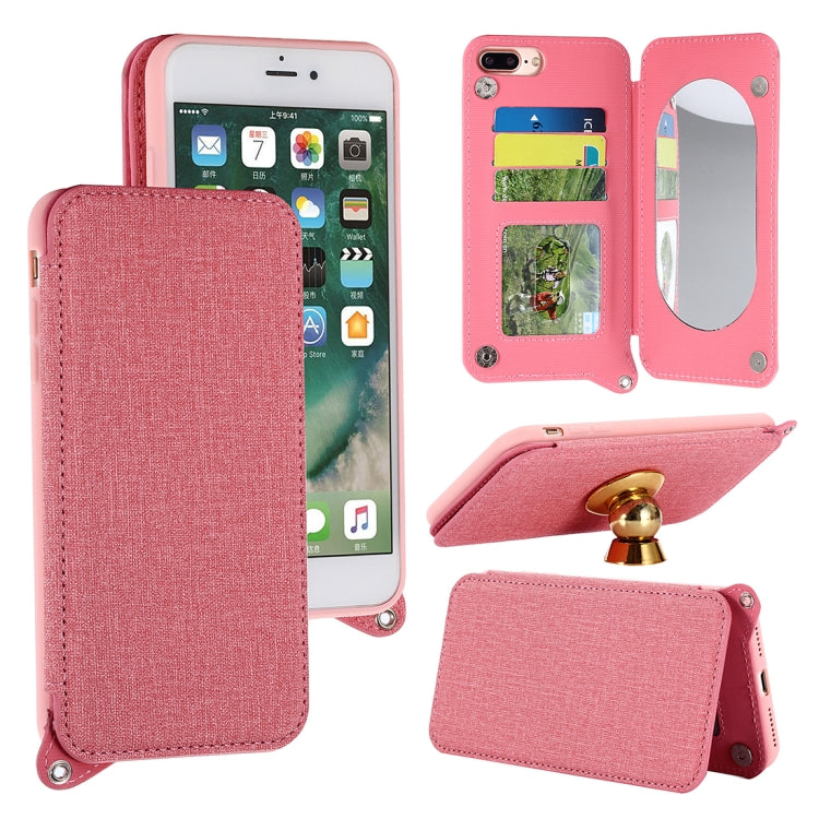 For iPhone 8 Plus & 7 Plus Protective Back Case Cover with Card Slot & Photo Frame & Holder & Mirror