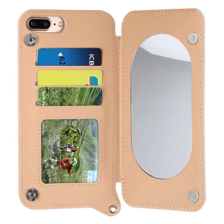 For iPhone 8 Plus & 7 Plus Protective Back Case Cover with Card Slot & Photo Frame & Holder & Mirror