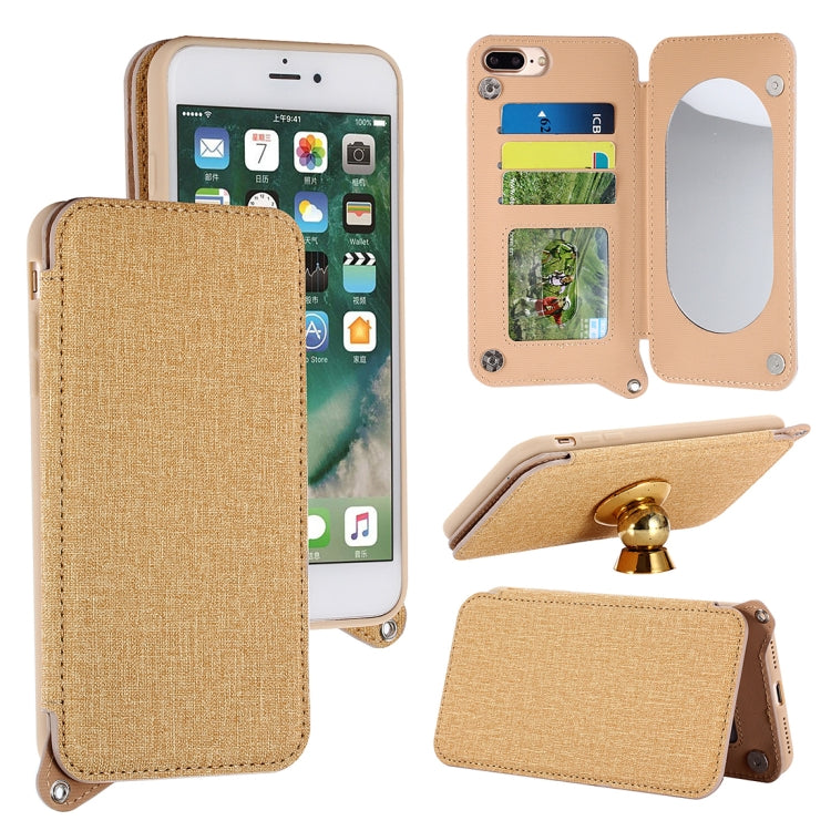 For iPhone 8 Plus & 7 Plus Protective Back Case Cover with Card Slot & Photo Frame & Holder & Mirror