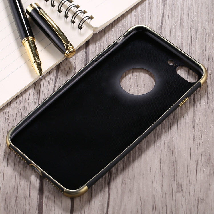 For iPhone 8 Plus & 7 Plus Electroplating TPU Protective Back Cover Case