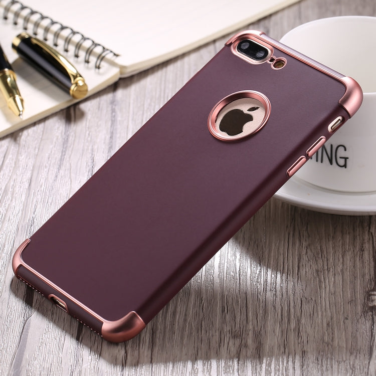 For iPhone 8 Plus & 7 Plus Electroplating TPU Protective Back Cover Case