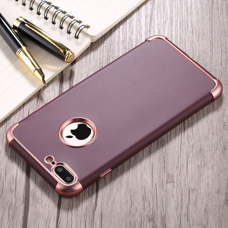 For iPhone 8 Plus & 7 Plus Electroplating TPU Protective Back Cover Case