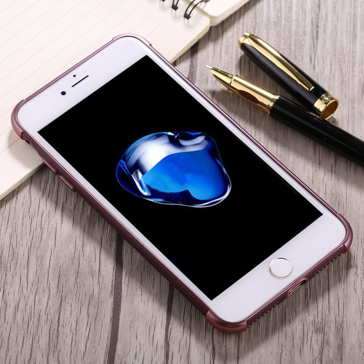 For iPhone 8 Plus & 7 Plus Electroplating TPU Protective Back Cover Case