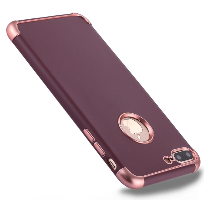 For iPhone 8 Plus & 7 Plus Electroplating TPU Protective Back Cover Case