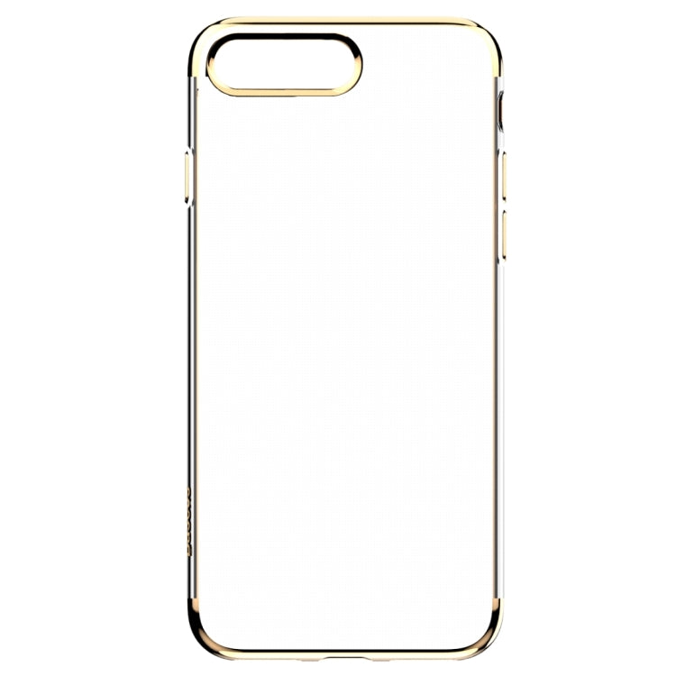 Baseus for iPhone 8 Plus & 7 Plus   Electroplating Soft Transparent TPU Protective Back Cover Case