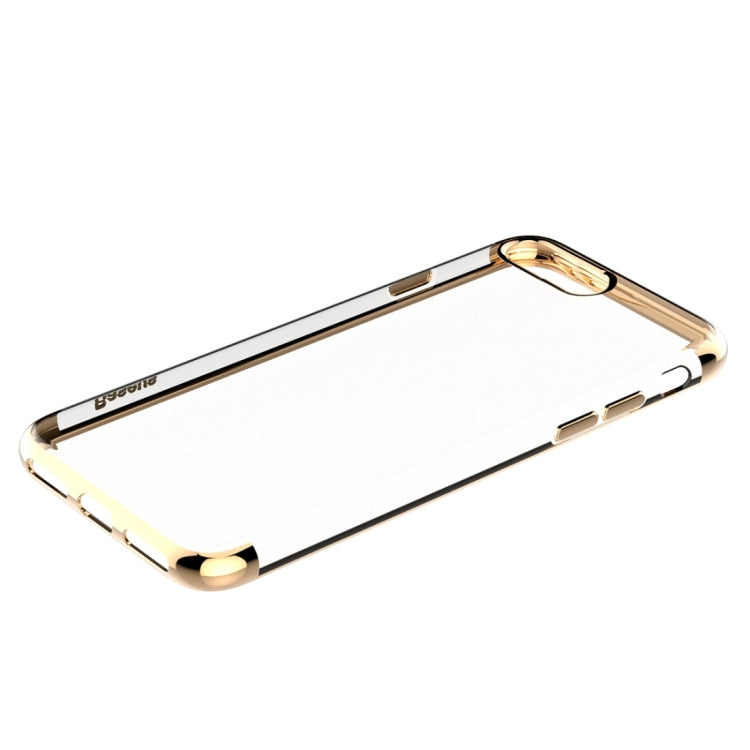 Baseus for iPhone 8 Plus & 7 Plus   Electroplating Soft Transparent TPU Protective Back Cover Case