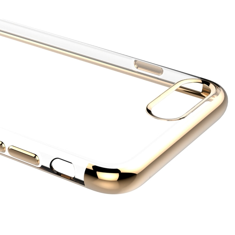 Baseus for iPhone 8 Plus & 7 Plus   Electroplating Soft Transparent TPU Protective Back Cover Case