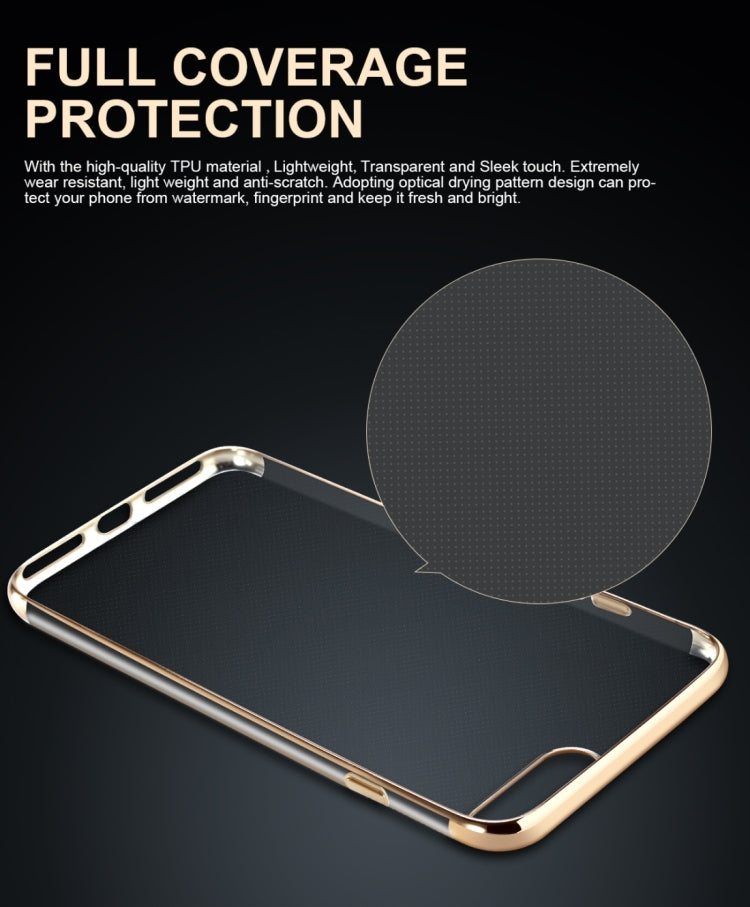 Baseus for iPhone 8 Plus & 7 Plus   Electroplating Soft Transparent TPU Protective Back Cover Case