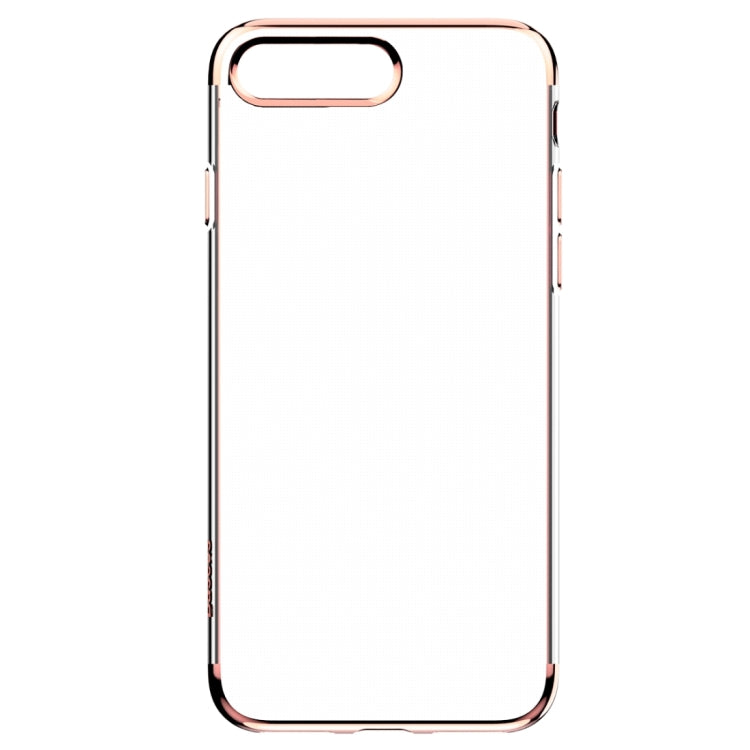Baseus for iPhone 8 Plus & 7 Plus   Electroplating Soft Transparent TPU Protective Back Cover Case