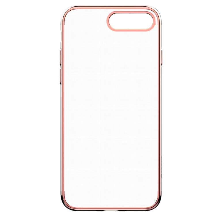 Baseus for iPhone 8 Plus & 7 Plus   Electroplating Soft Transparent TPU Protective Back Cover Case
