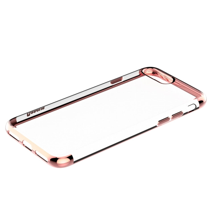 Baseus for iPhone 8 Plus & 7 Plus   Electroplating Soft Transparent TPU Protective Back Cover Case