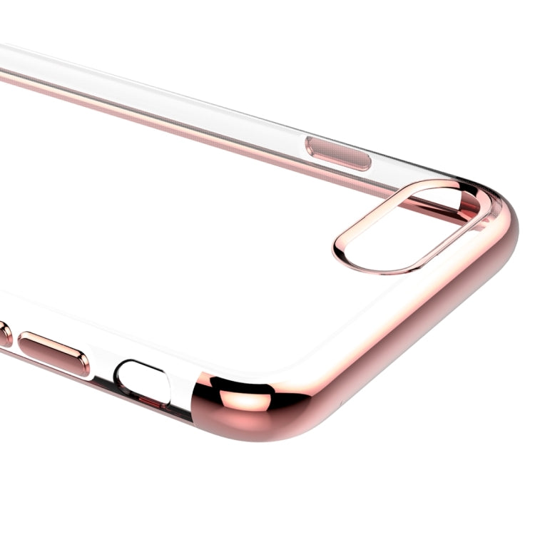 Baseus for iPhone 8 Plus & 7 Plus   Electroplating Soft Transparent TPU Protective Back Cover Case