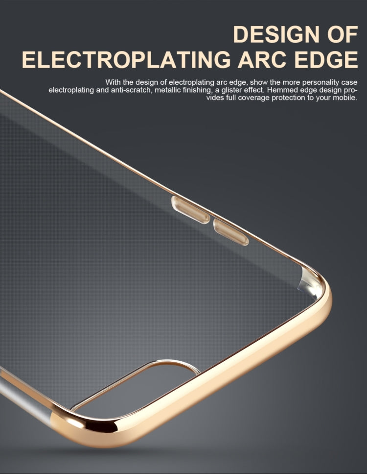 Baseus for iPhone 8 Plus & 7 Plus   Electroplating Soft Transparent TPU Protective Back Cover Case