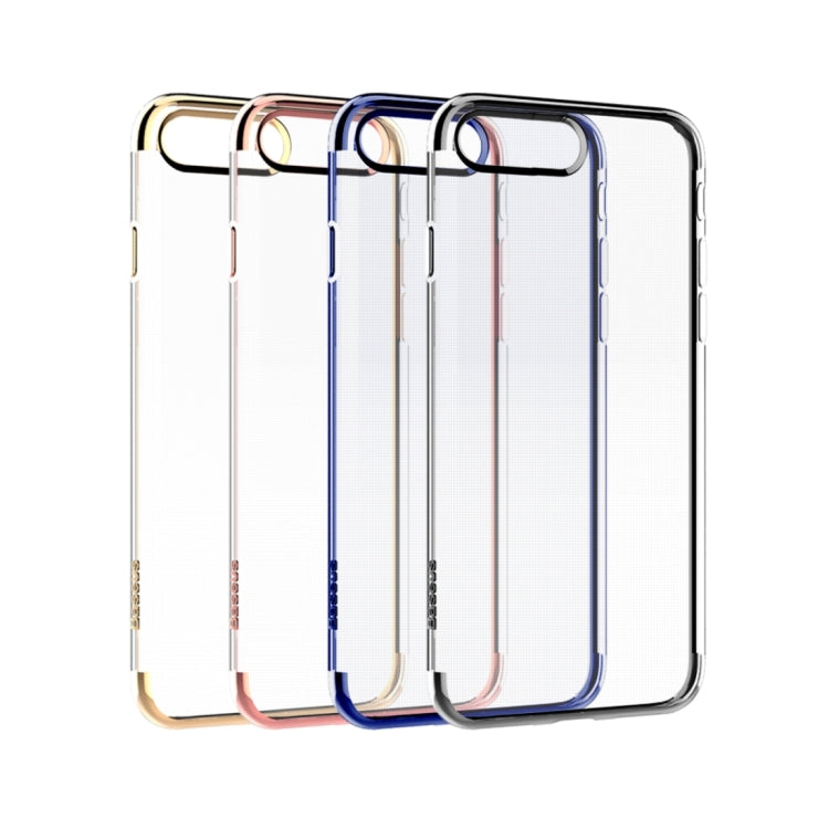 Baseus for iPhone 8 Plus & 7 Plus   Electroplating Soft Transparent TPU Protective Back Cover Case