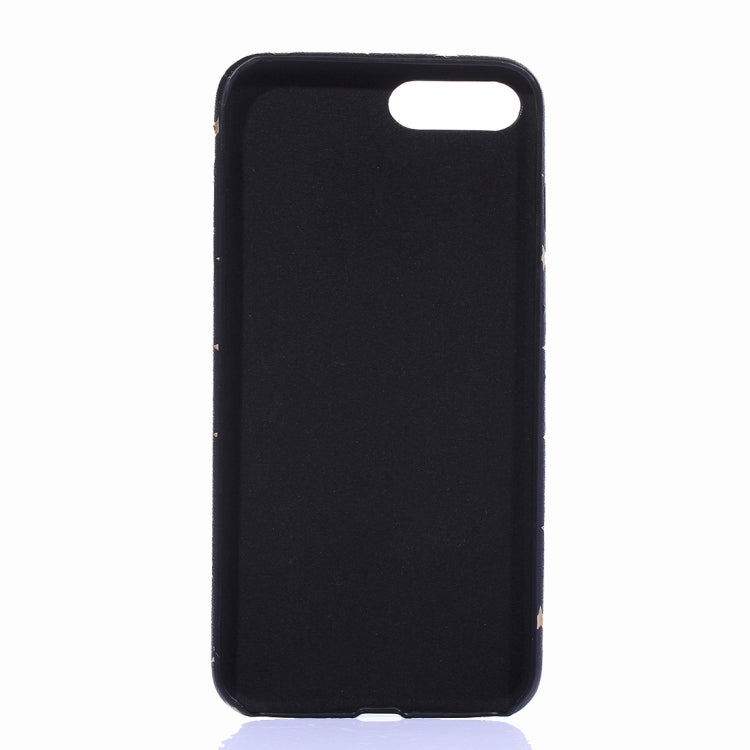 For iPhone 8 Plus & 7 Plus   Steel Wire Texture Glitter Stars Hard Protective Back Cover Case