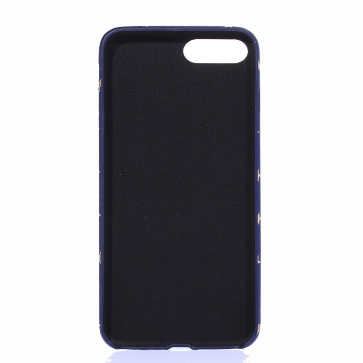 For iPhone 8 Plus & 7 Plus   Steel Wire Texture Glitter Stars Hard Protective Back Cover Case