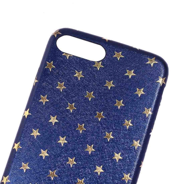 For iPhone 8 Plus & 7 Plus   Steel Wire Texture Glitter Stars Hard Protective Back Cover Case