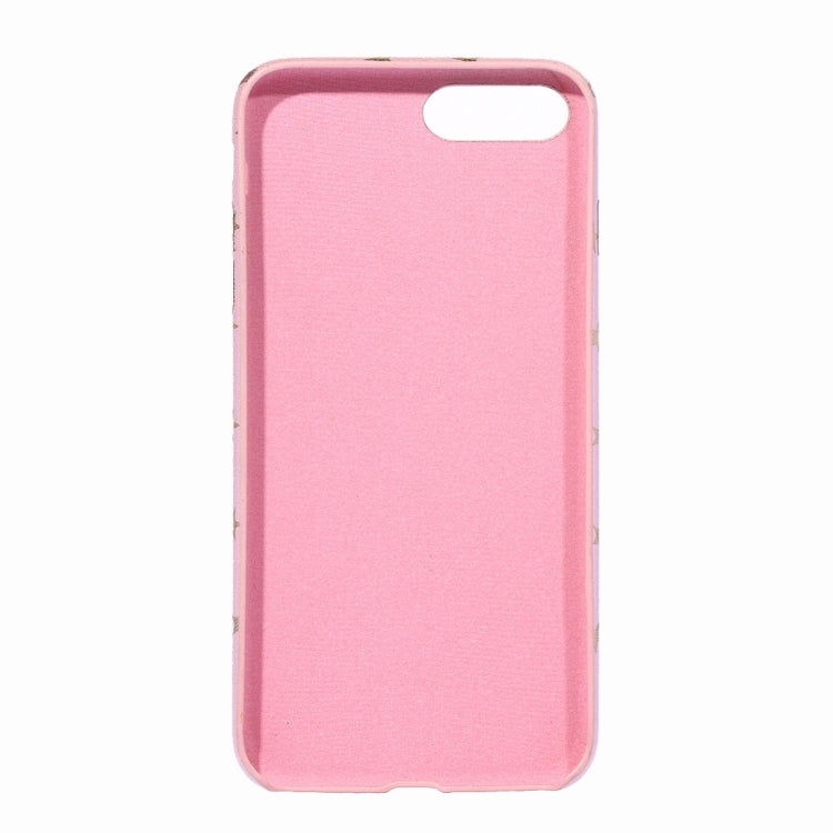 For iPhone 8 Plus & 7 Plus   Steel Wire Texture Glitter Stars Hard Protective Back Cover Case