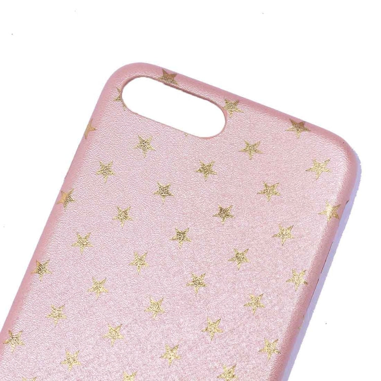 For iPhone 8 Plus & 7 Plus   Steel Wire Texture Glitter Stars Hard Protective Back Cover Case