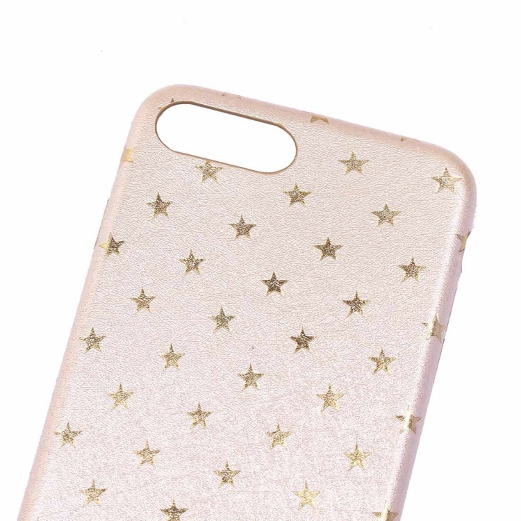For iPhone 8 Plus & 7 Plus   Steel Wire Texture Glitter Stars Hard Protective Back Cover Case
