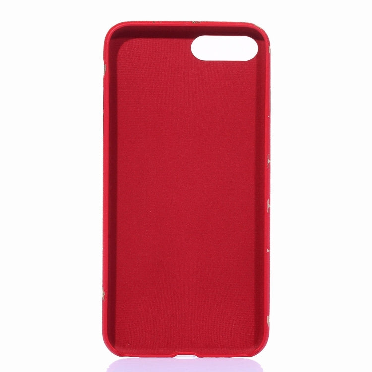 For iPhone 8 Plus & 7 Plus   Steel Wire Texture Glitter Stars Hard Protective Back Cover Case