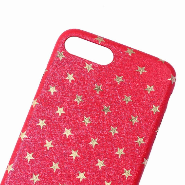For iPhone 8 Plus & 7 Plus   Steel Wire Texture Glitter Stars Hard Protective Back Cover Case