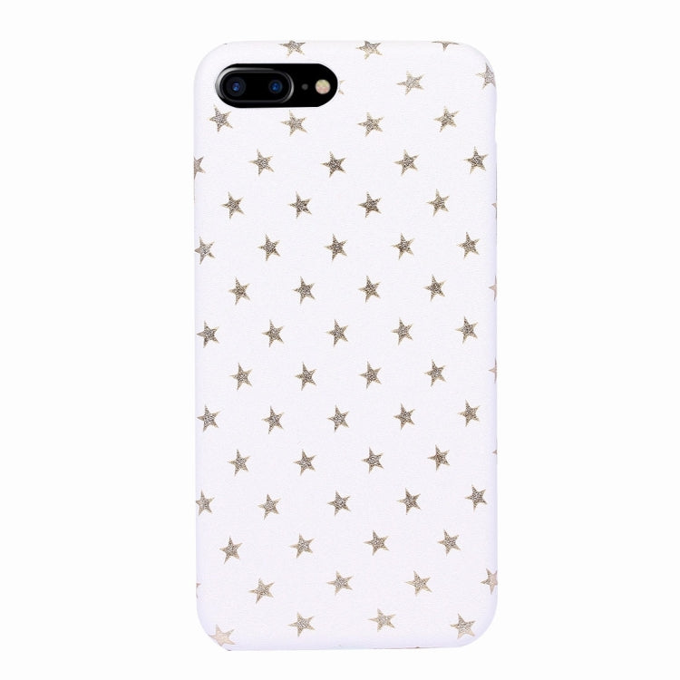 For iPhone 8 Plus & 7 Plus   Steel Wire Texture Glitter Stars Hard Protective Back Cover Case