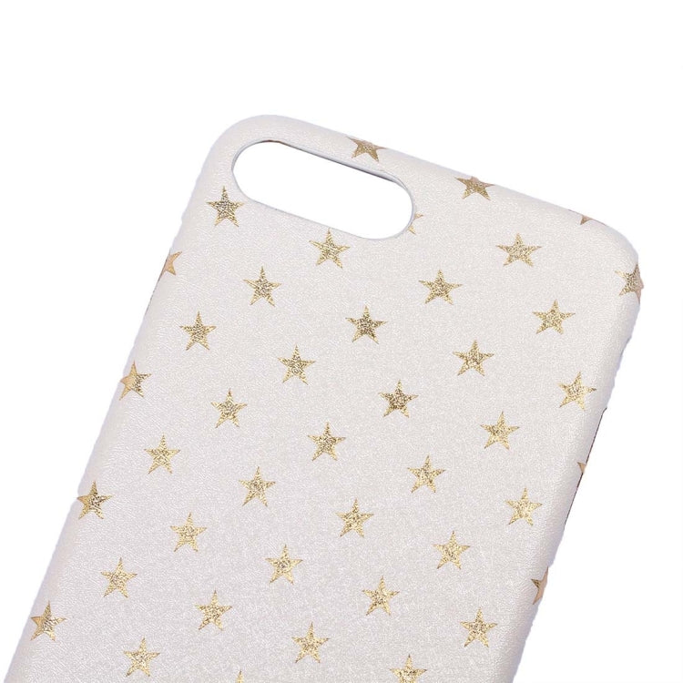 For iPhone 8 Plus & 7 Plus   Steel Wire Texture Glitter Stars Hard Protective Back Cover Case