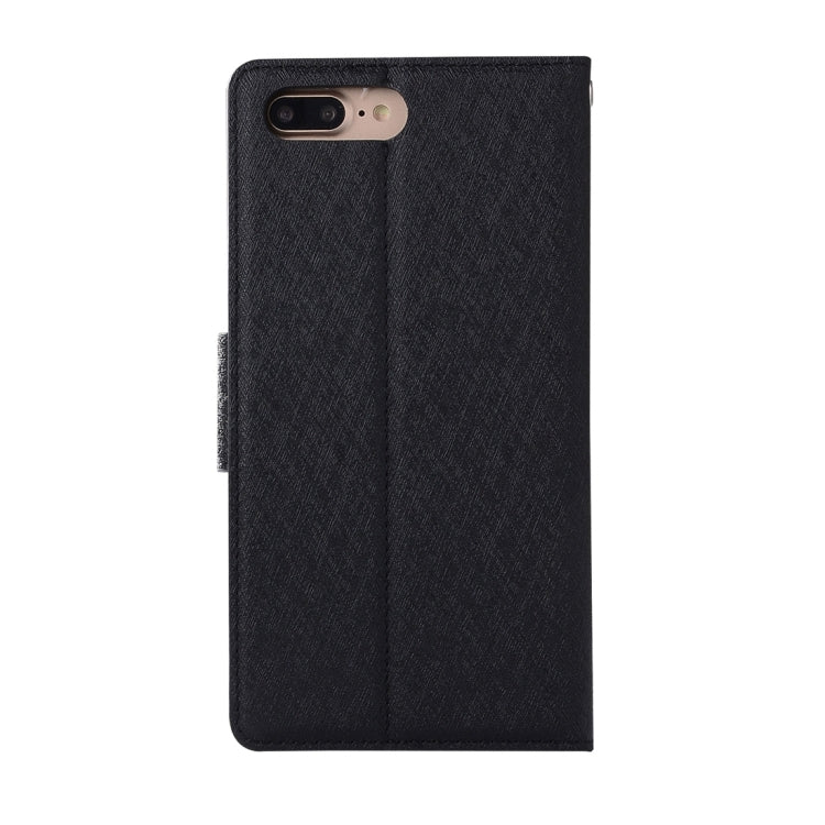 For iPhone 8 Plus & 7 Plus   Silk Texture Horizontal Flip Leather Case with Wallet & Holder & Card Slot & Photo Frame