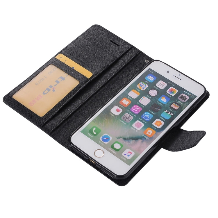 For iPhone 8 Plus & 7 Plus   Silk Texture Horizontal Flip Leather Case with Wallet & Holder & Card Slot & Photo Frame